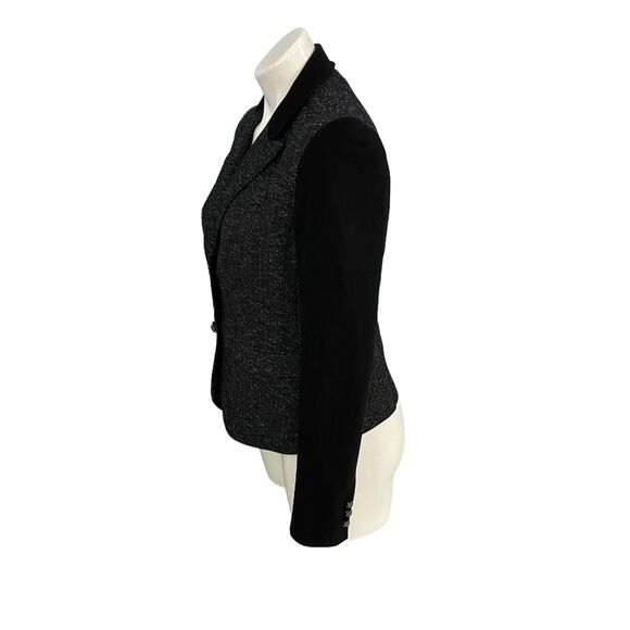Jessica Simpson Blazer Womens 7/8 Black Colorblock Work Office Jacket Corpcore - Picture 9 of 16